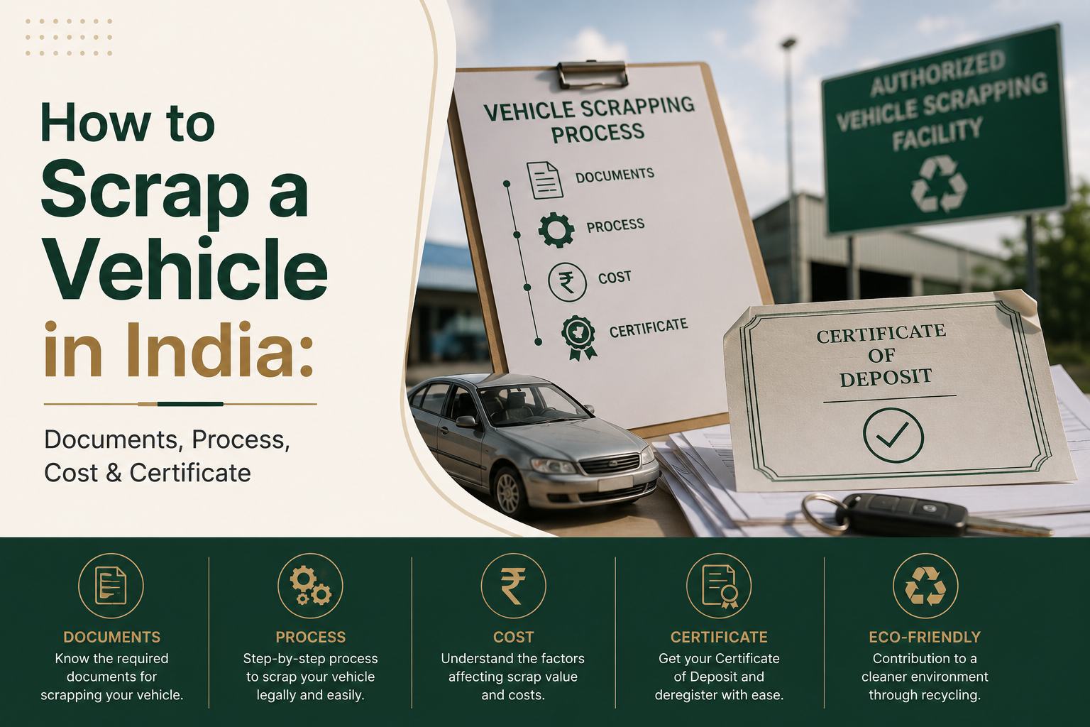 How to Scrap a Vehicle in India: Documents, Process, Cost & Certificate